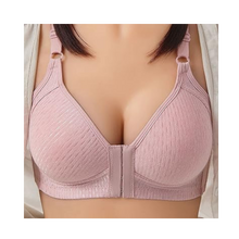 Cargar imagen en el visor de la galería, Sujetador push up sin aros para tallas grandes
-Algodón piqué rosa pastel - Ozerty